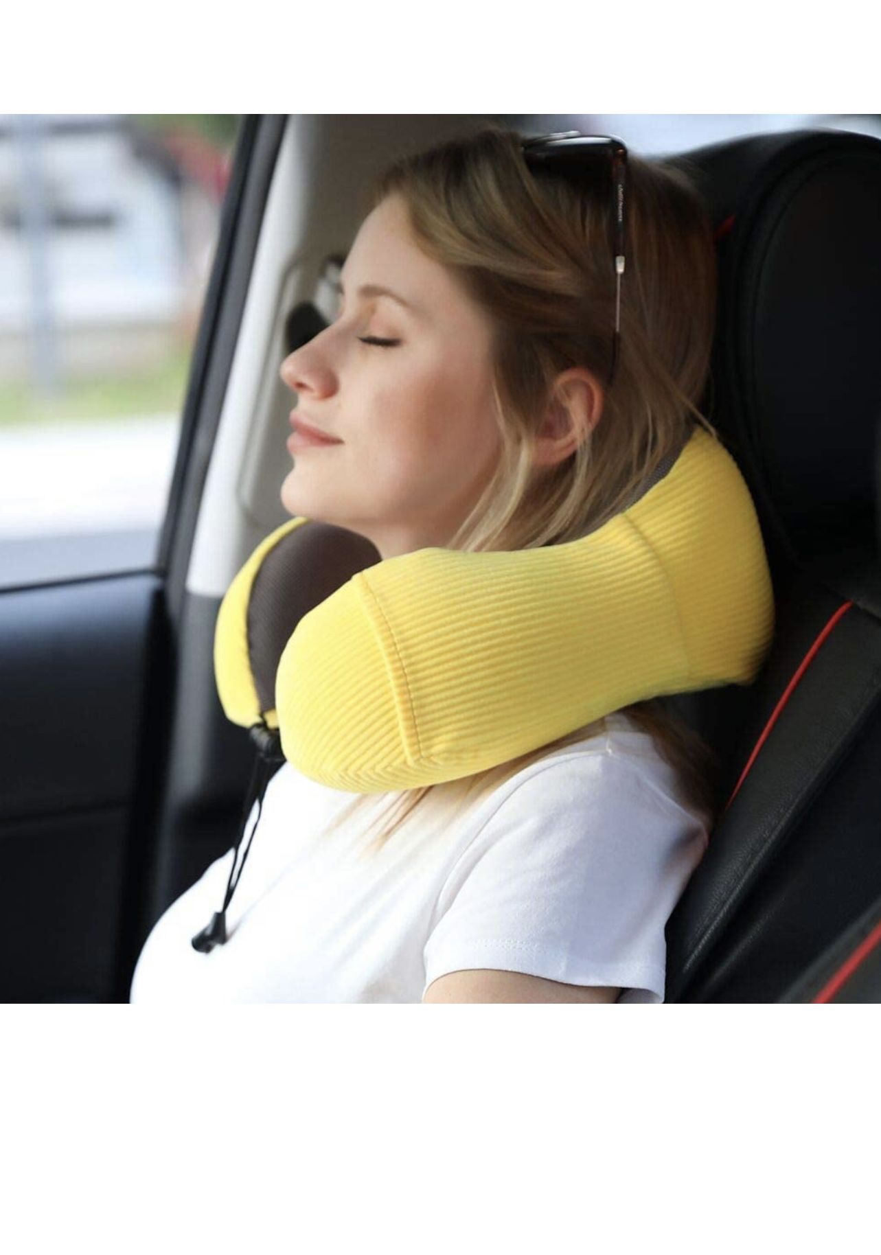 Travel Pillow, Memory Foam Neck Pillow with 360-Degree Head Support Comfortable Airplane Pillow with Storage Bag Lightweight Traveling Pillow