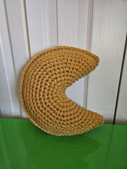 Handmade Crochet Cressant Moon Pillow