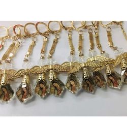 12 Crystal Angel Keychains Favors Baptism First Communion Christening Bautizo