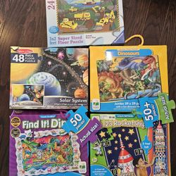 5 Super Sized Children's Floor Puzzles