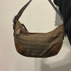 Vintage Coach Soho Small Hobo Y2K Brown Signature Canvas