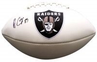 Oakland Raiders logo football, Signed by Amari Cooper