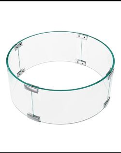 new Other - Jocoevol Fire Pit 20” x 20”Round Glass Wind Guard For Fire Pit Table