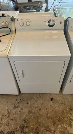 GE White Dryer LargeCapacity QuietDry FrontLoad