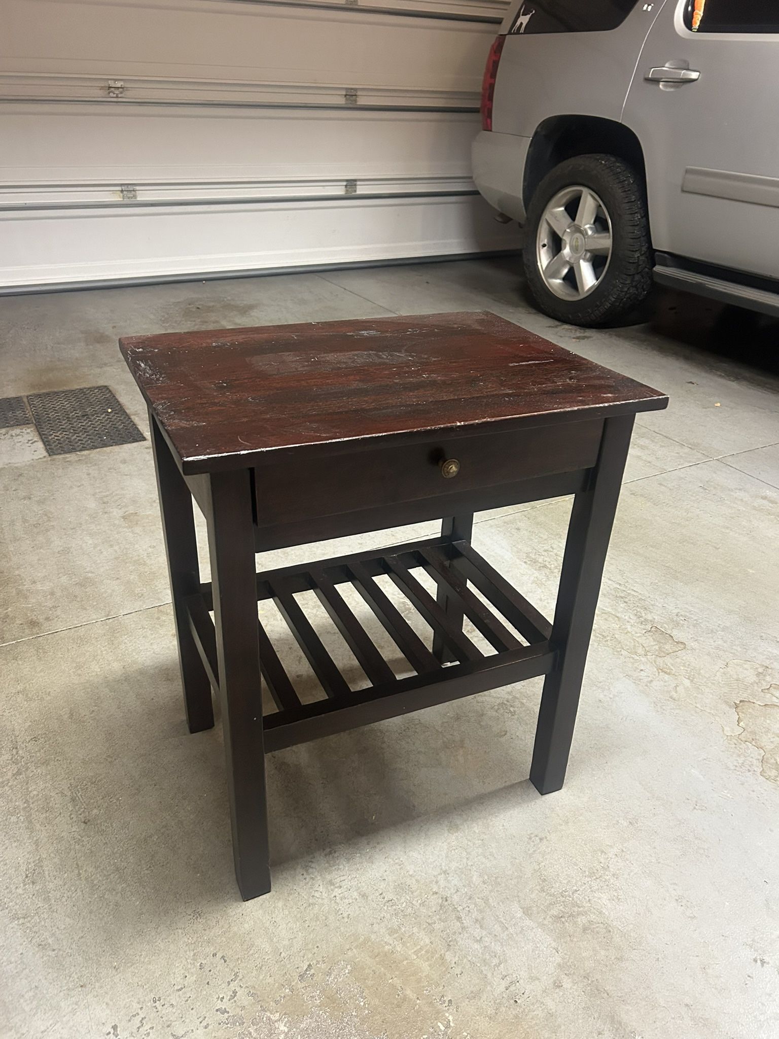 Solid wood End table