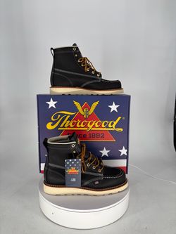 THOROGOOD AMERICAN HERITAGE – 6″ BLACK MOC TOE – MAXWEAR WEDGE™