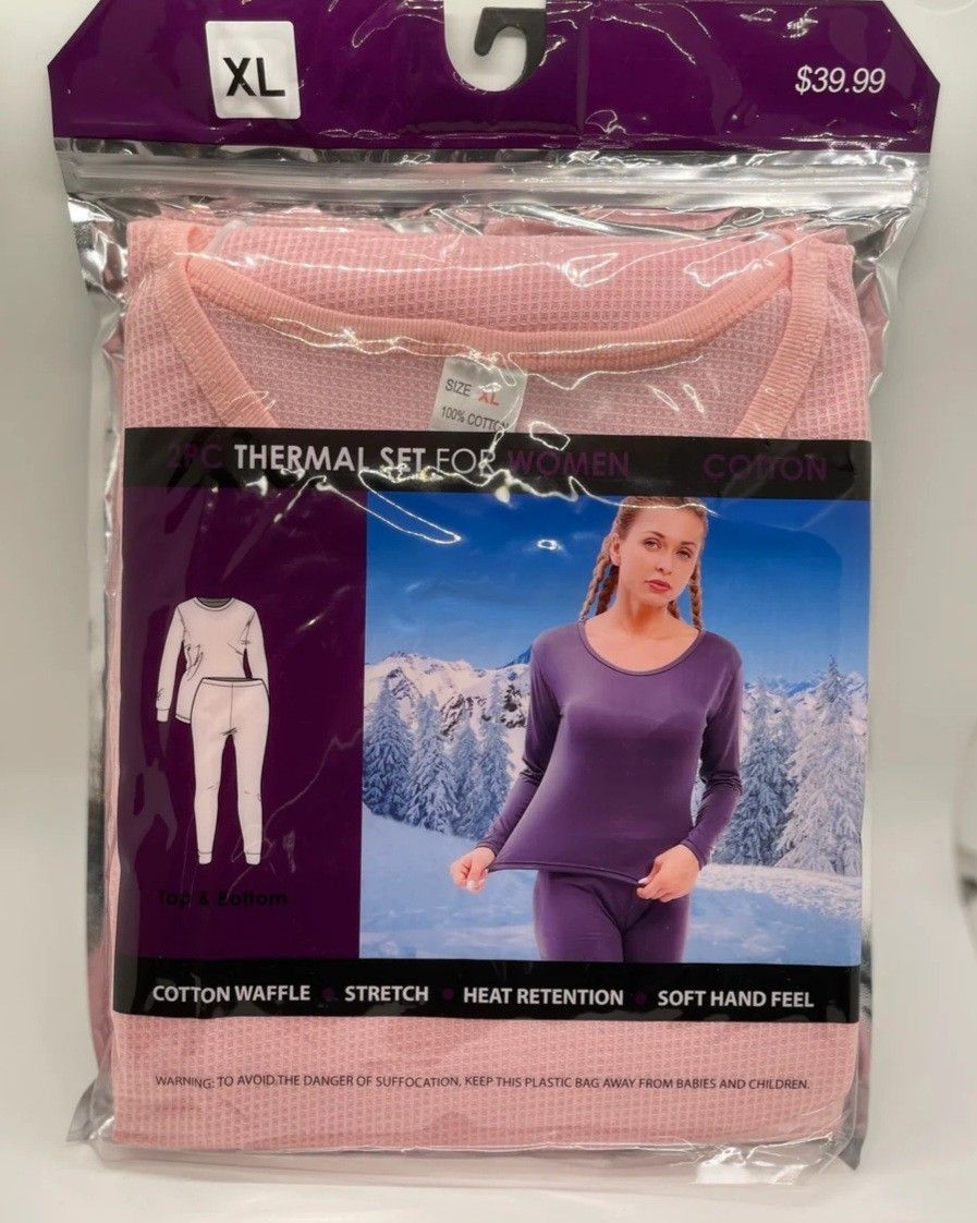 BRAND NEW
Womens Winter Ultra-Soft Fleece Lined Thermal Top & Bottom Underwear Set
