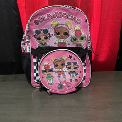 LOL #Glamsquad Girl's Pink Backpack And Lunchbox Set