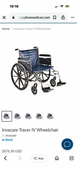 Invacare Bariatric 22”  Tracer IV Wheelchair