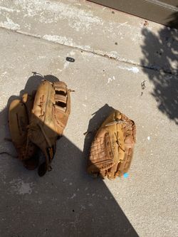 2 Baseball Gloves 