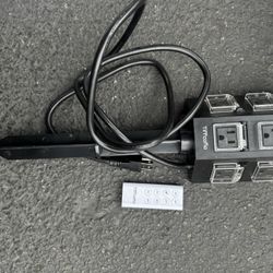 Outdoor Waterproof Extension Power Stake | 6 Covered Outlets | Remote Control | Great for Christmas