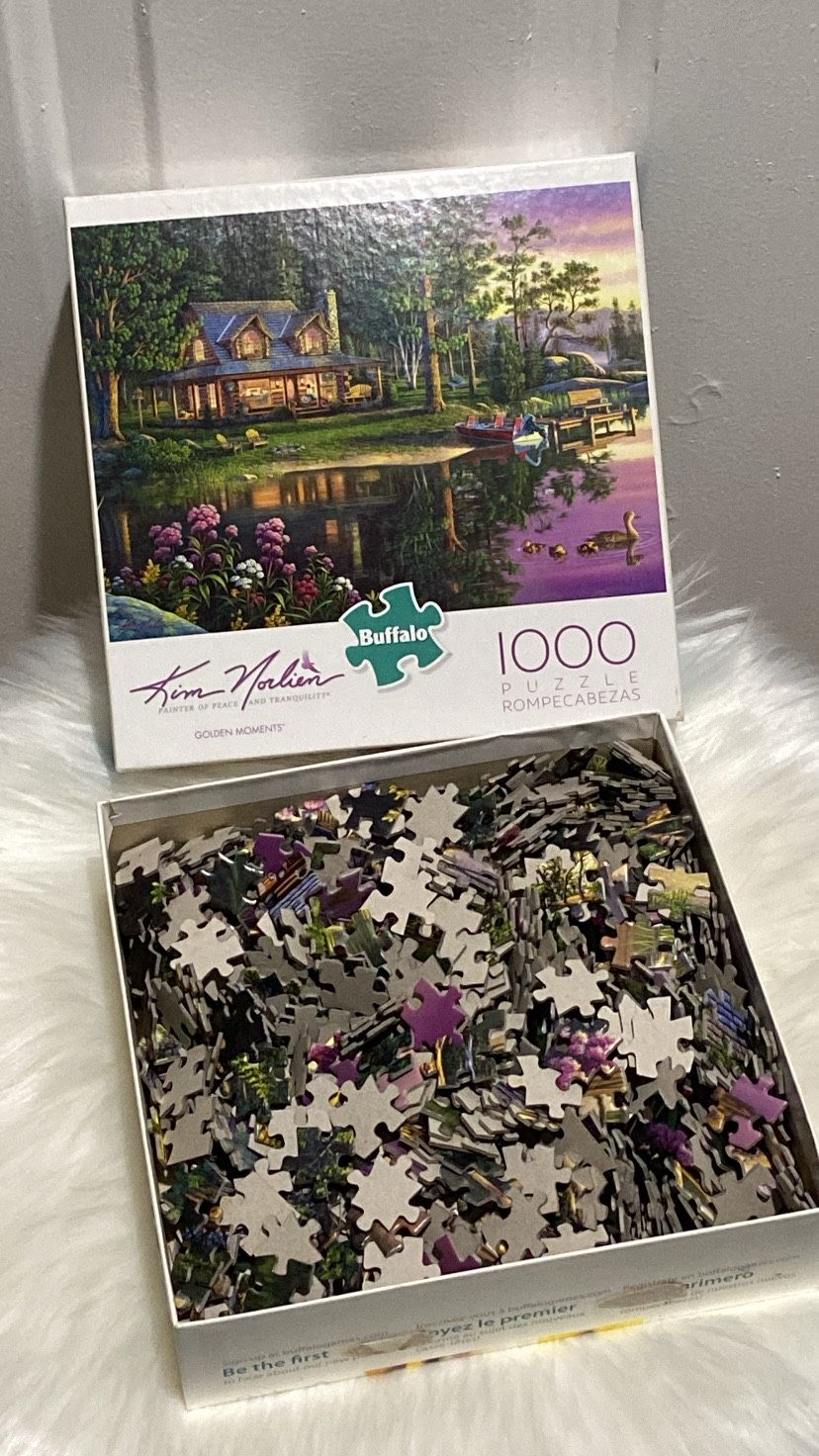 Buffalo Games Golden Moments Cottage Cabin Forest 1000 Pc Jigsaw Puzzle