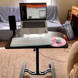 Laptop Rolling Desk Height Adjustable