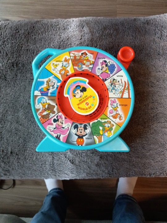 1989 Mattel Disney See N Say Wonderful World Of Color