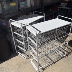 2 Portable Shelving Units