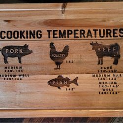 Engraved Cutting Board With Knife Sharpener And Scale