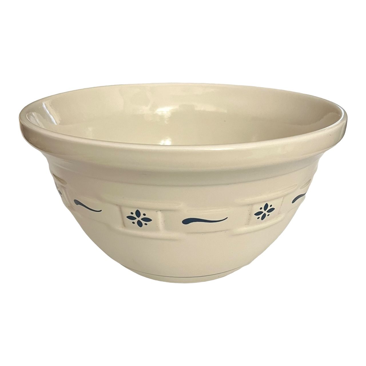 Longaberger Pottery Woven 10” Mixing Bowl