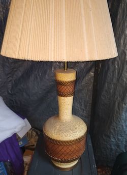 Mid century modern XL ceramic lamp