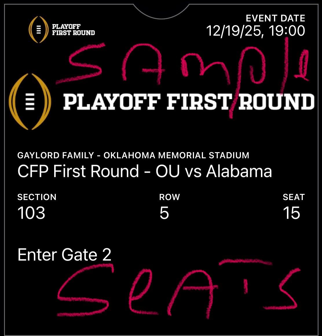 College Football Playoff First Round: Oklahoma vs Alabama