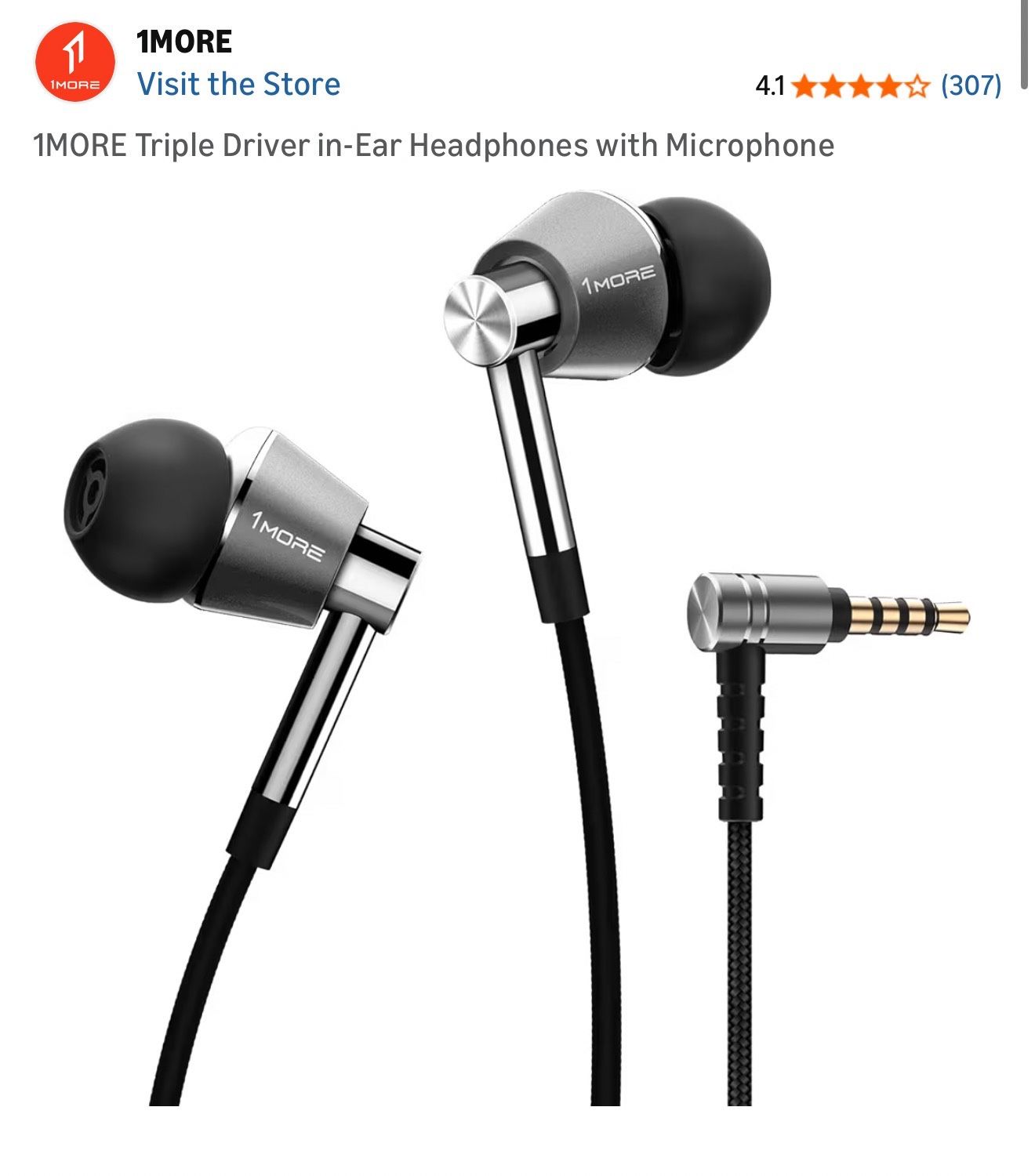 1MORE Triple Driver in-Ear Headphones with Microphone