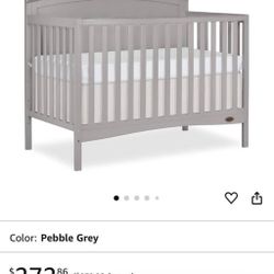 Pebble Grey Baby Crib