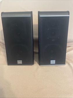 JBL ES20 2.0 Wired Bookshelf Speaker Pair, Black Rectangular Tested Working