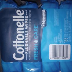 Cotonnelle fresh care flushable wipes  (168count