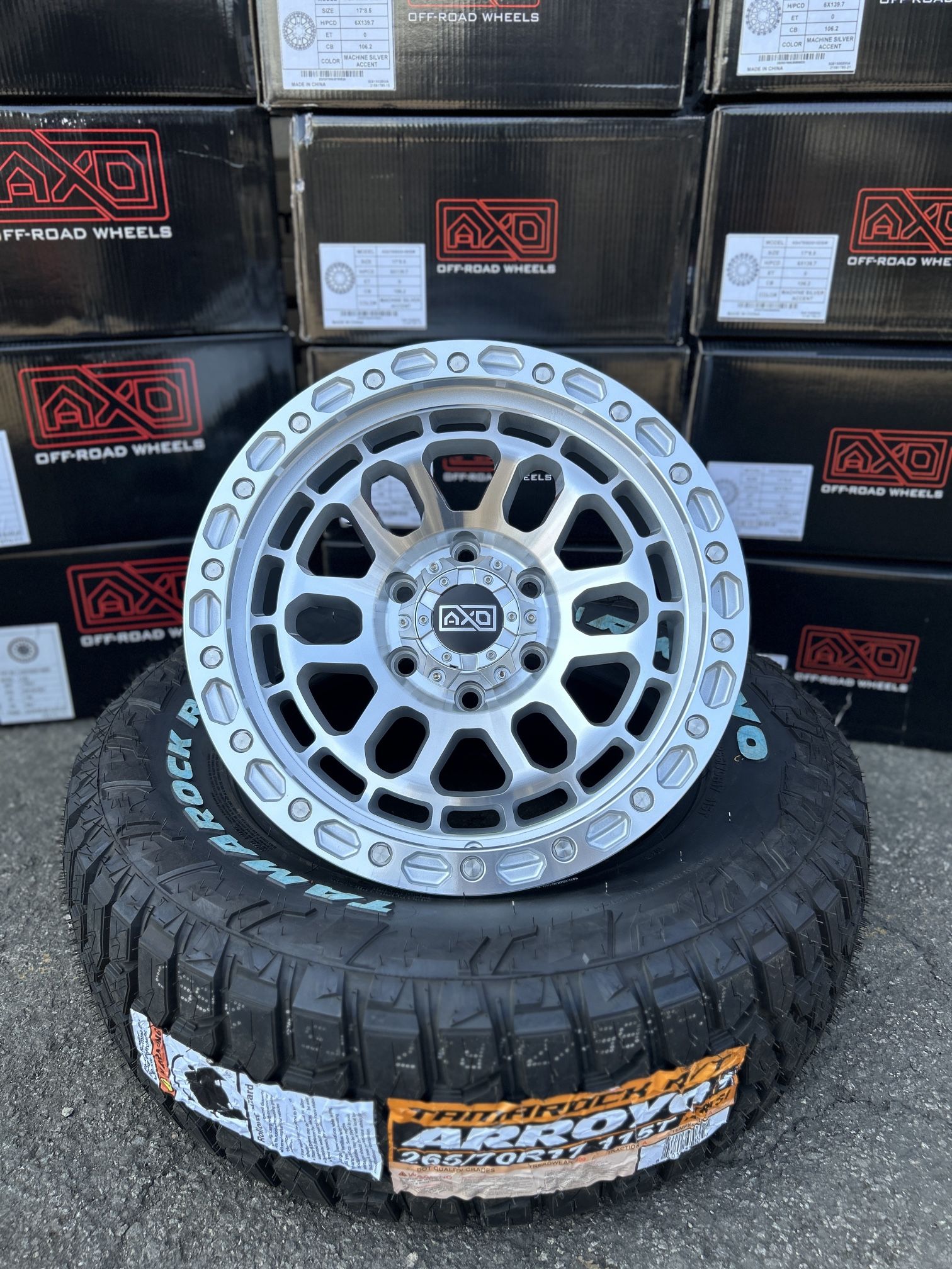 New AXD Wheel and Tire Packages perfect for Tacoma,Chevy,GMC and More!! 