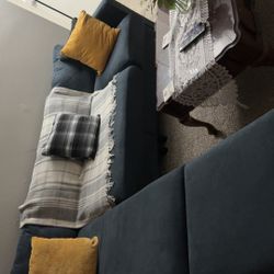 Bluish Grey Sectional 