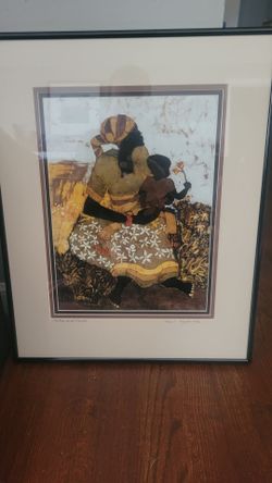 "Mother and Child" Framed Triple Matte