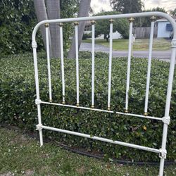 Antique Cast Iron White Bed frame Full Size