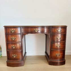 Wooden vintage desk working well good condition , original handles 44x22 H 30