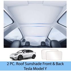 Tesla Model Y Roof Sunshade 2PC Glass Roof Front Rear UV Heat Block