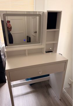 White vanity