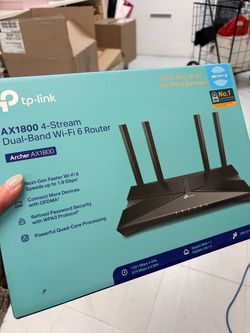 Tp link ax 1800  4 stream dual band wi-fi 6 router