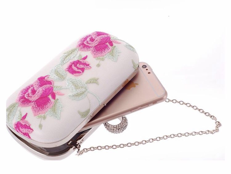 New Women’s Bag Personalized Clutch Chain Handbag Diamond Embroidered Cheongsam