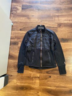 Bebe Black Quilted Zip-Up Jacket