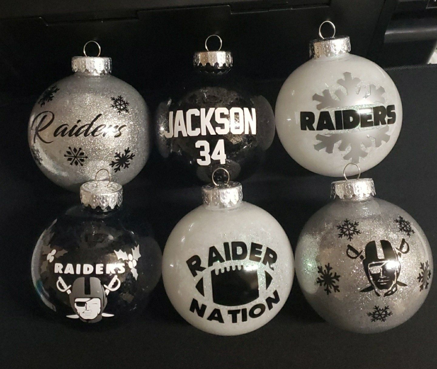 Raiders customized ornaments