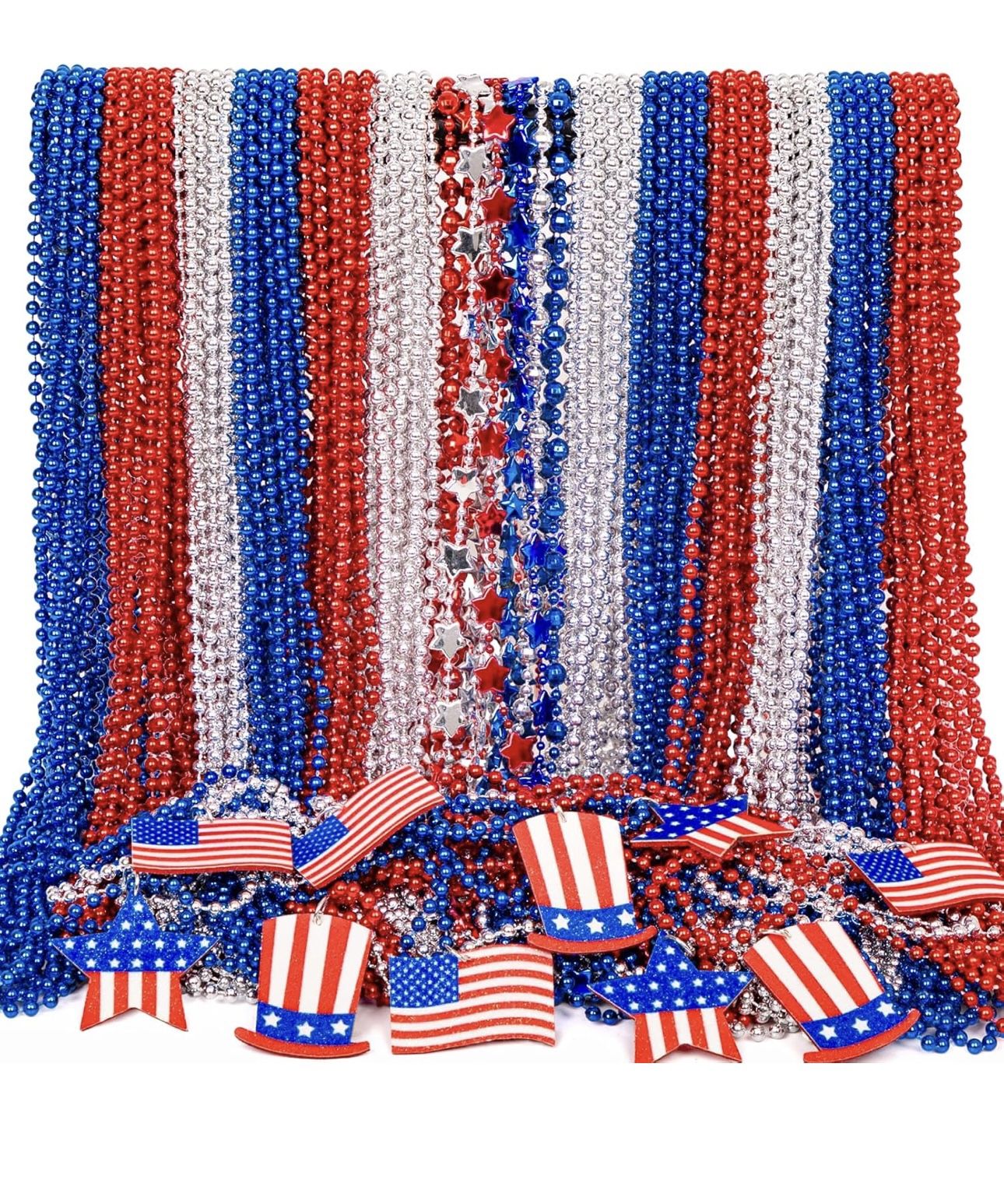 470 pcs Fourth/4th of July Necklaces Beads