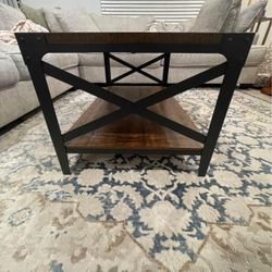Industrial Coffee Table – Rustic Barnwood