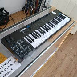 Alesis VI49 - 49 Key USB MIDI Keyboard Controller with, 16 Drum Pads, 12 Assignable Knobs, 36 Buttons and 5-Pin MIDI Out,