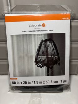 New Halloween adjustable black spider web bats mesh lamp light shade cover decoration