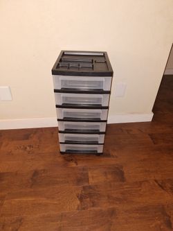 Plastic 5 Drawer Under Desk Cabinet
