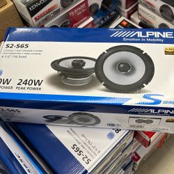 Alpine 6.5” Speakers s Series S2-s65 Brand New 