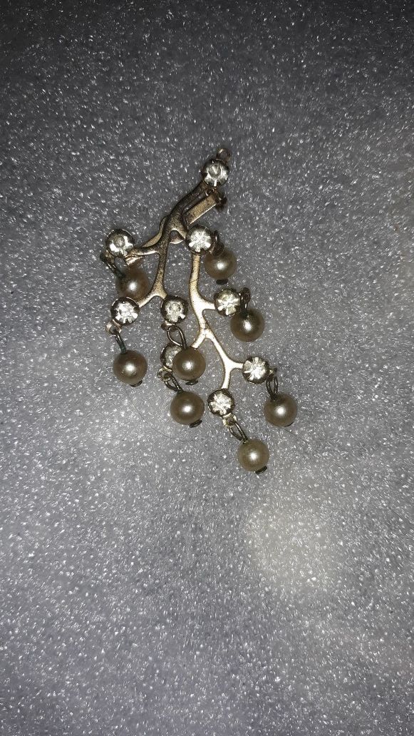 Old vintage grape brooch