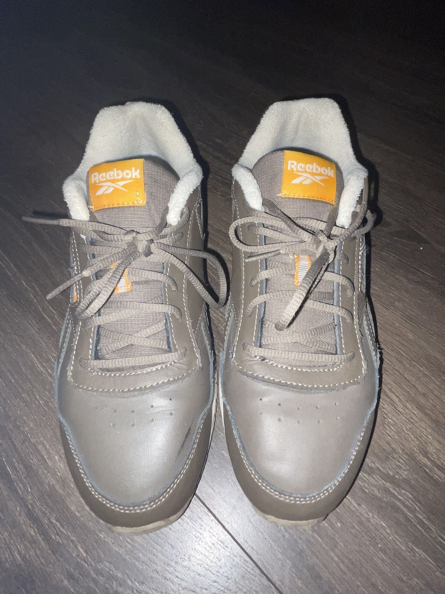 Reebok Unisex Glide S Sneaker, Grout/Vintage Chalk/Shocking Orange, 7.5 US Men