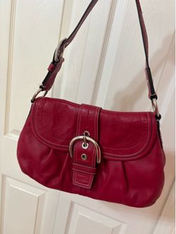 red soho coach purse