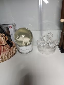 Vintage Decoration #1 Music Elephant #2 Love Goose Glass