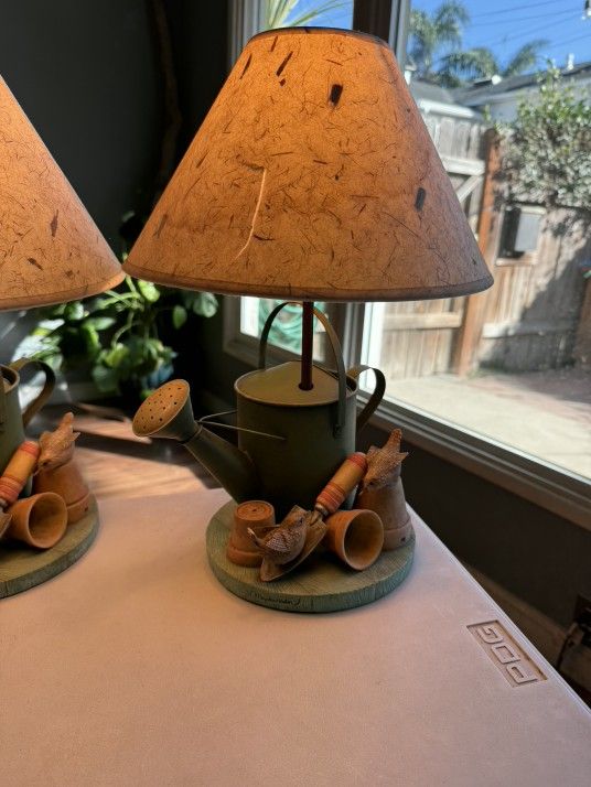 Vintage Looking Bird  Lamps 