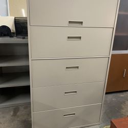 Steelcase 5 Drawer Lateral File Cabinet